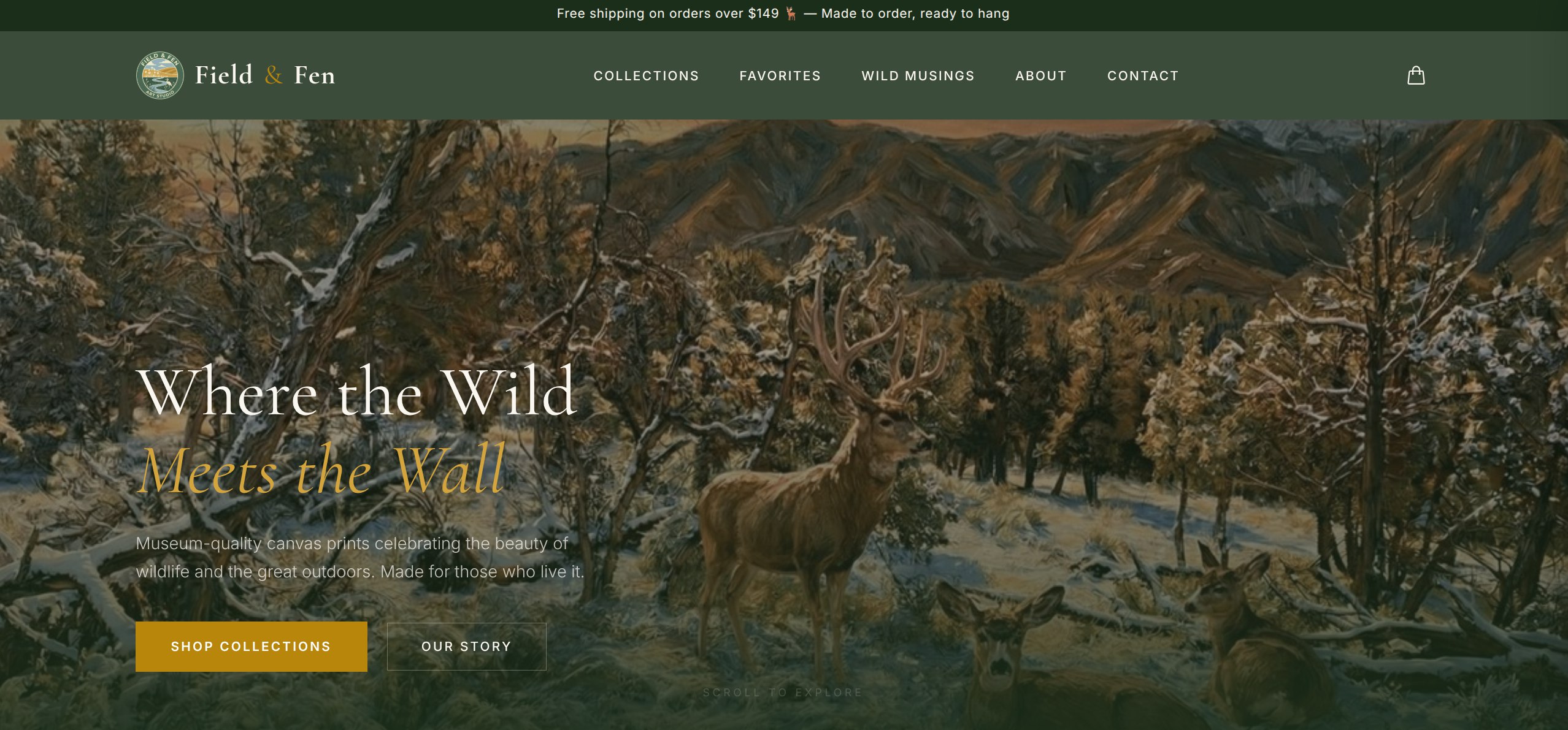 Field & Fen Art website preview